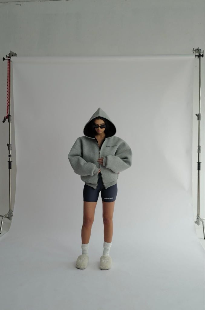 “WHENEVER” ATELIER ORIGIN HOODIE ZIP / PREMIUM GREY