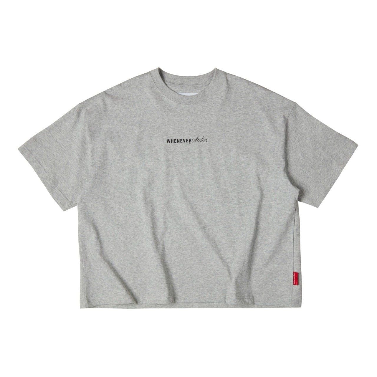 “WHENEVER” NY BASIC T-SHIRT / GREY BLACK