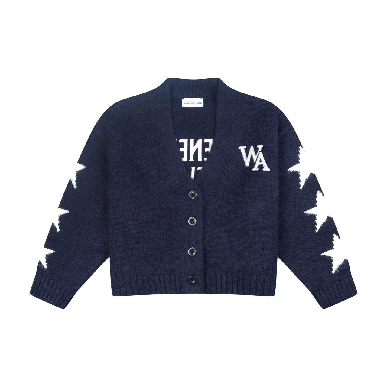 “WHENEVER” STAR CARDIGAN / NAVY