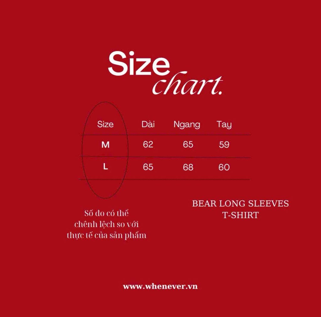 “WHENEVER” BEAR LONG SLEEVES T-SHIRT / NAVY