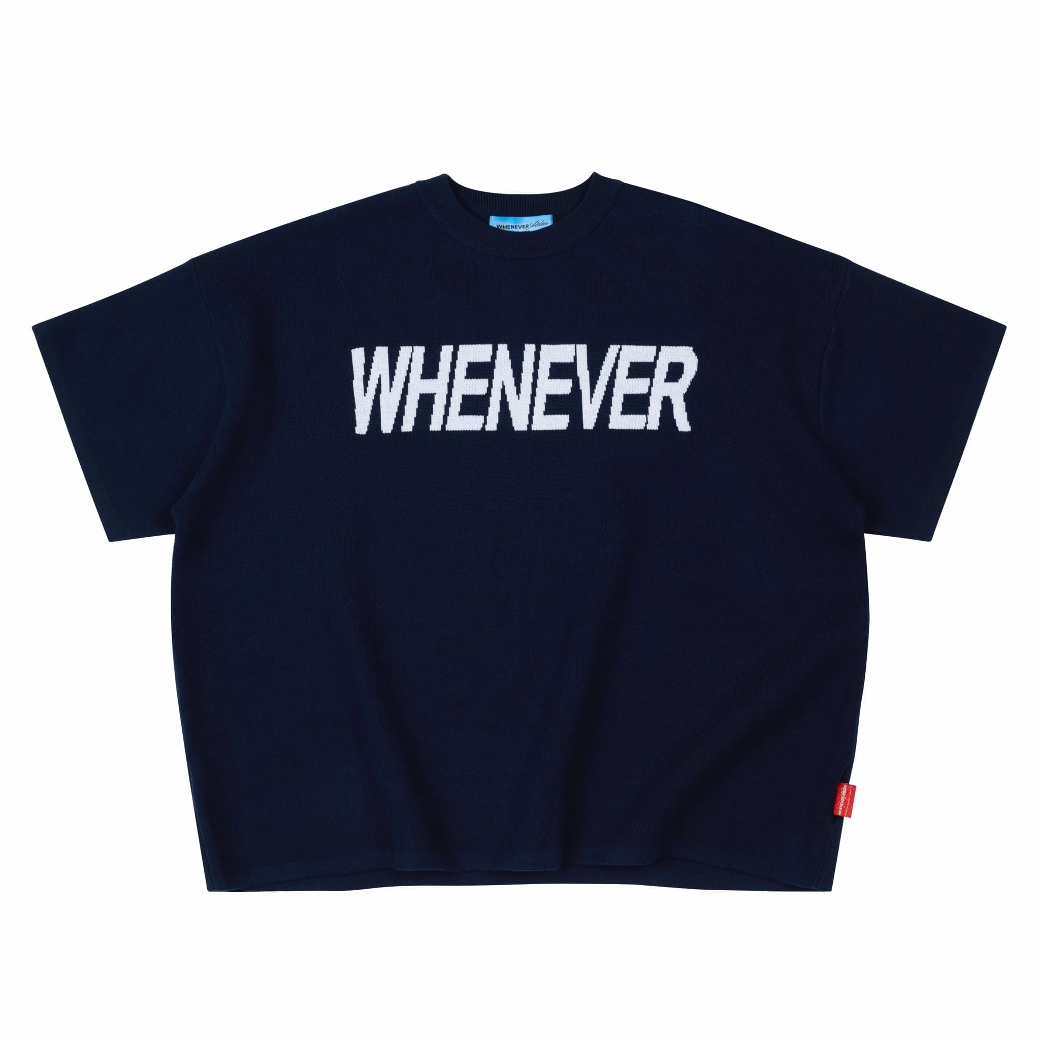 ÁO DỆT LEN “ WHENEVER “ SIGNATURE KNIT T - SHIRT / NAVY