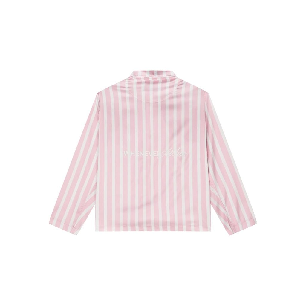 "WHENEVER" BỘ ÁO VÀ QUẦN DÀI SATIN LONG PAJAMA SHIRT + PANTS  / PINK