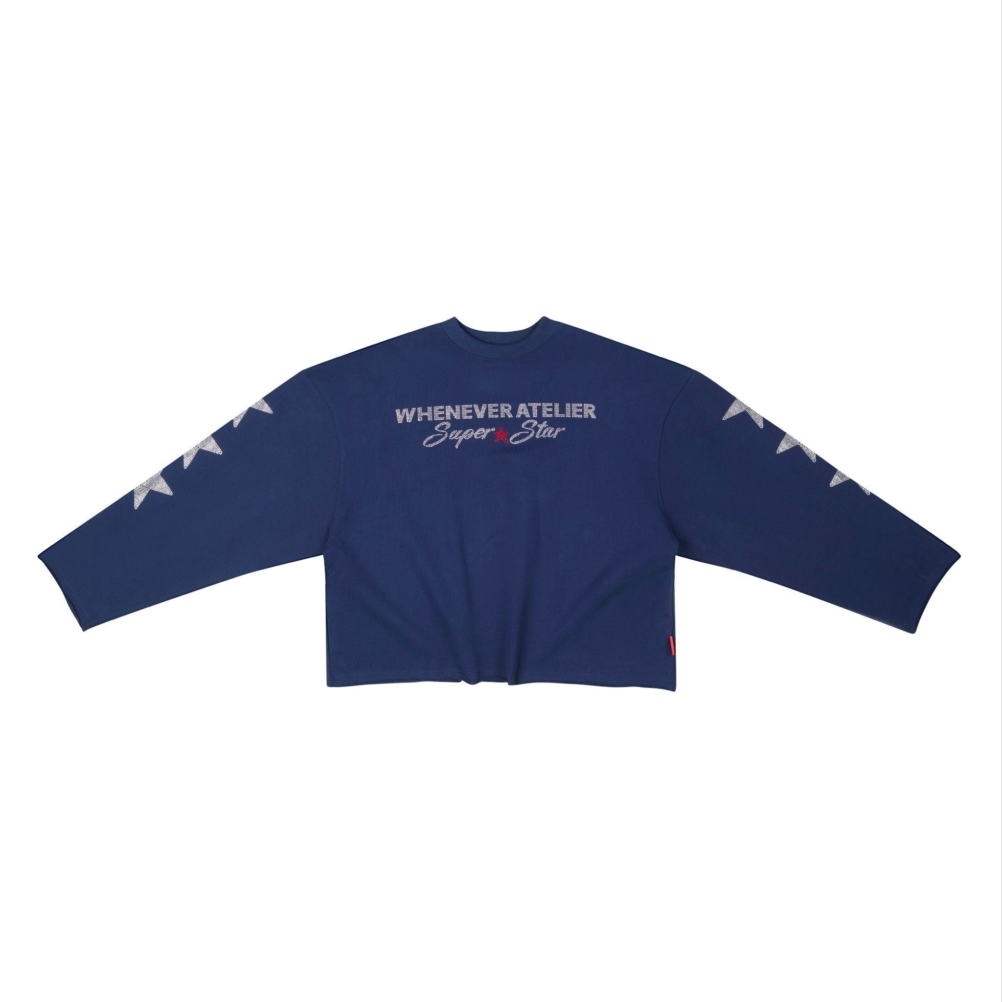 “WHENEVER” SUPER STAR LONGSLEEVE T-SHIRT / NAVY