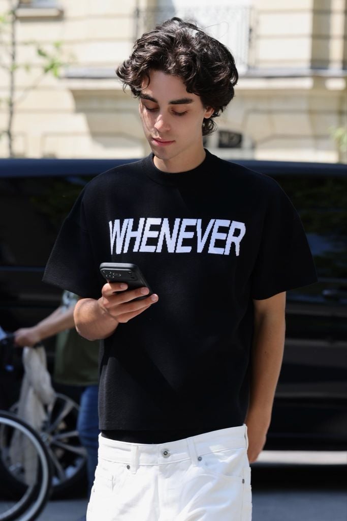 ÁO DỆT LEN “ WHENEVER “ SIGNATURE KNIT T - SHIRT / BLACK