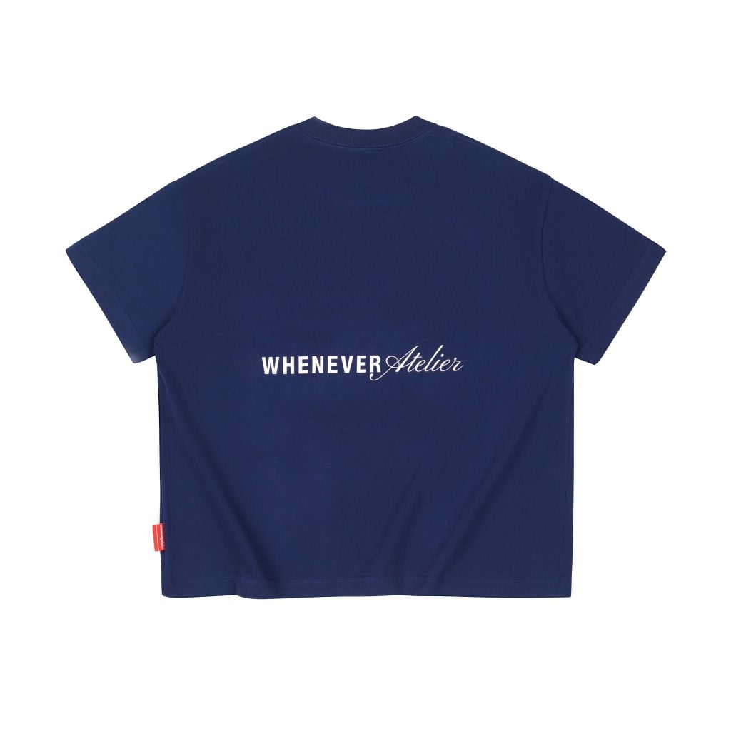 “WHENEVER” BEAR T-SHIRT / NAVY