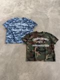 ÁO “WHENEVER” CD WAFFLE CAMO T-SHIRT/ BLUE