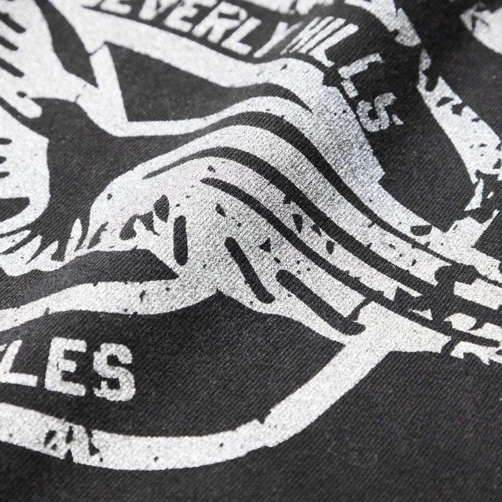 “WHENEVER” SPARKLE WASHED T-SHIRT / BLACK