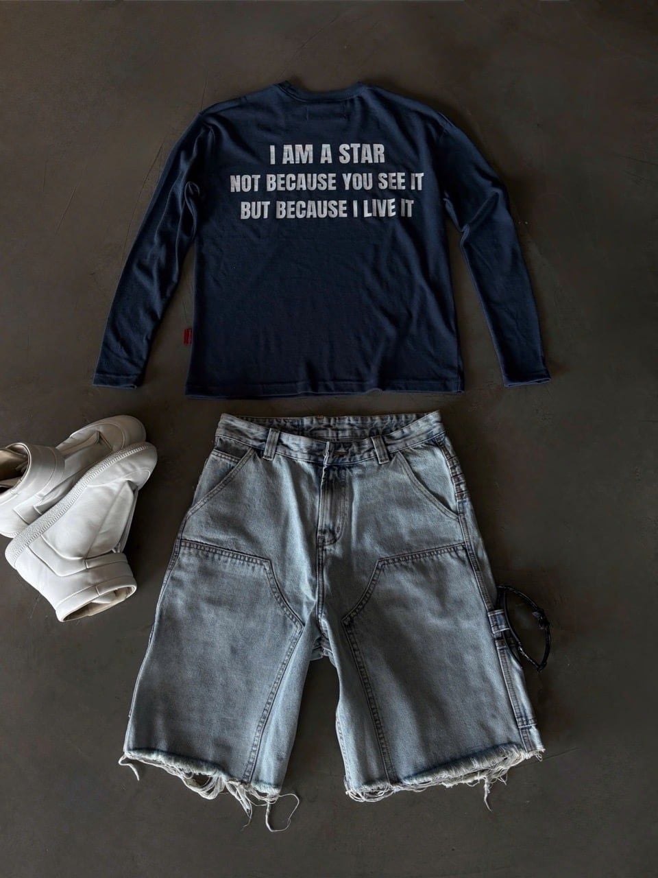 Áo tay dài "WHENEVER" STAR MANIFESTO LONGSLEEVES/ NAVY