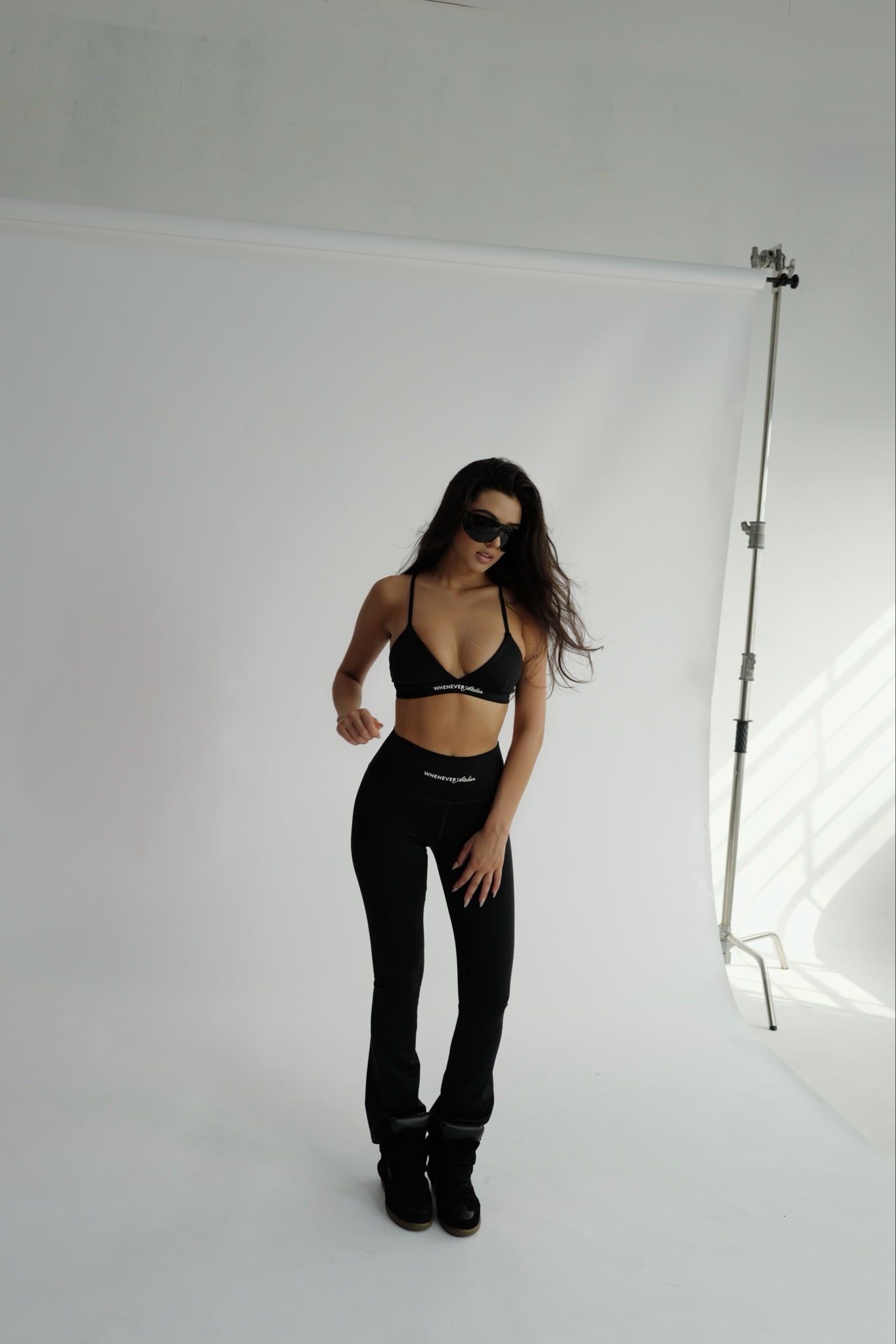 "WHENEVER" FLATTERING HIGH - FLARE LEGGINGS / BLACK