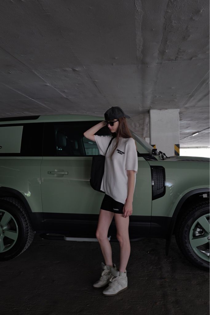 ÁO DỆT “WHENEVER” BASIC EMBOSSED LOGO WAFFLE T-SHIRT / BEIGE