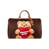 “WHENEVER” BEAR LEATHER BAG / BROWN