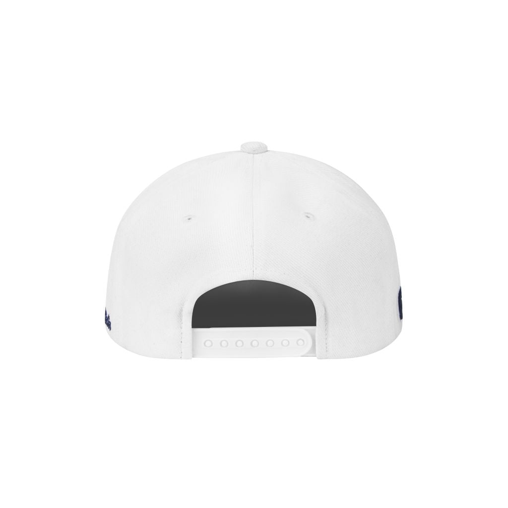 “WHENEVER”  LOGO KHAKI TRUCKER HAT / WHITE NAVY
