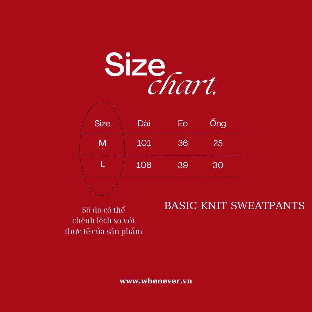 “WHENEVER” BASIC LOGO KNIT PANTS / BROWN