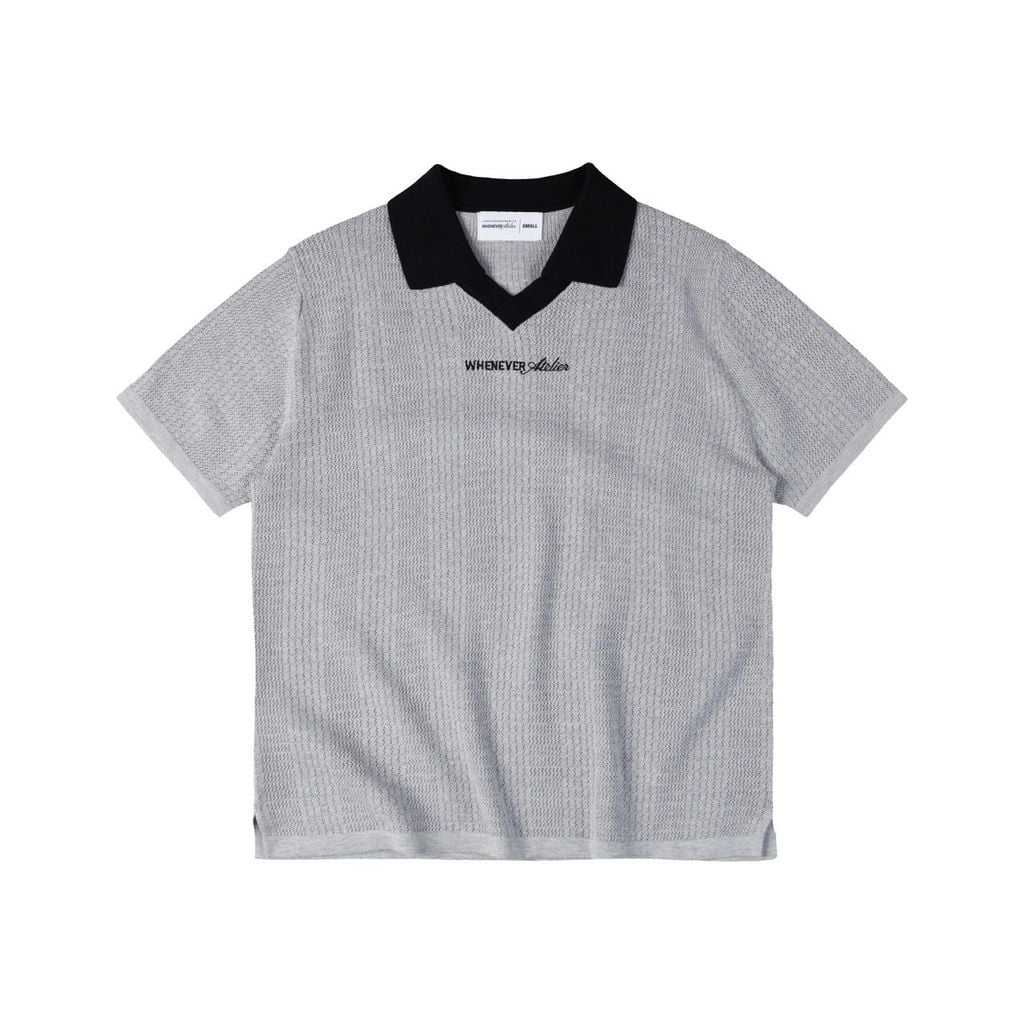 “WHENEVER” WA POLO SHIRT / GREY