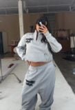 ÁO “WHENEVER” LOGO HALF-ZIP SWEATSHIRT / PREMIUM GREY