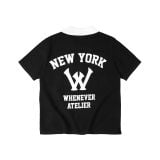 “WHENEVER” WA POLO SHIRT / BLACK