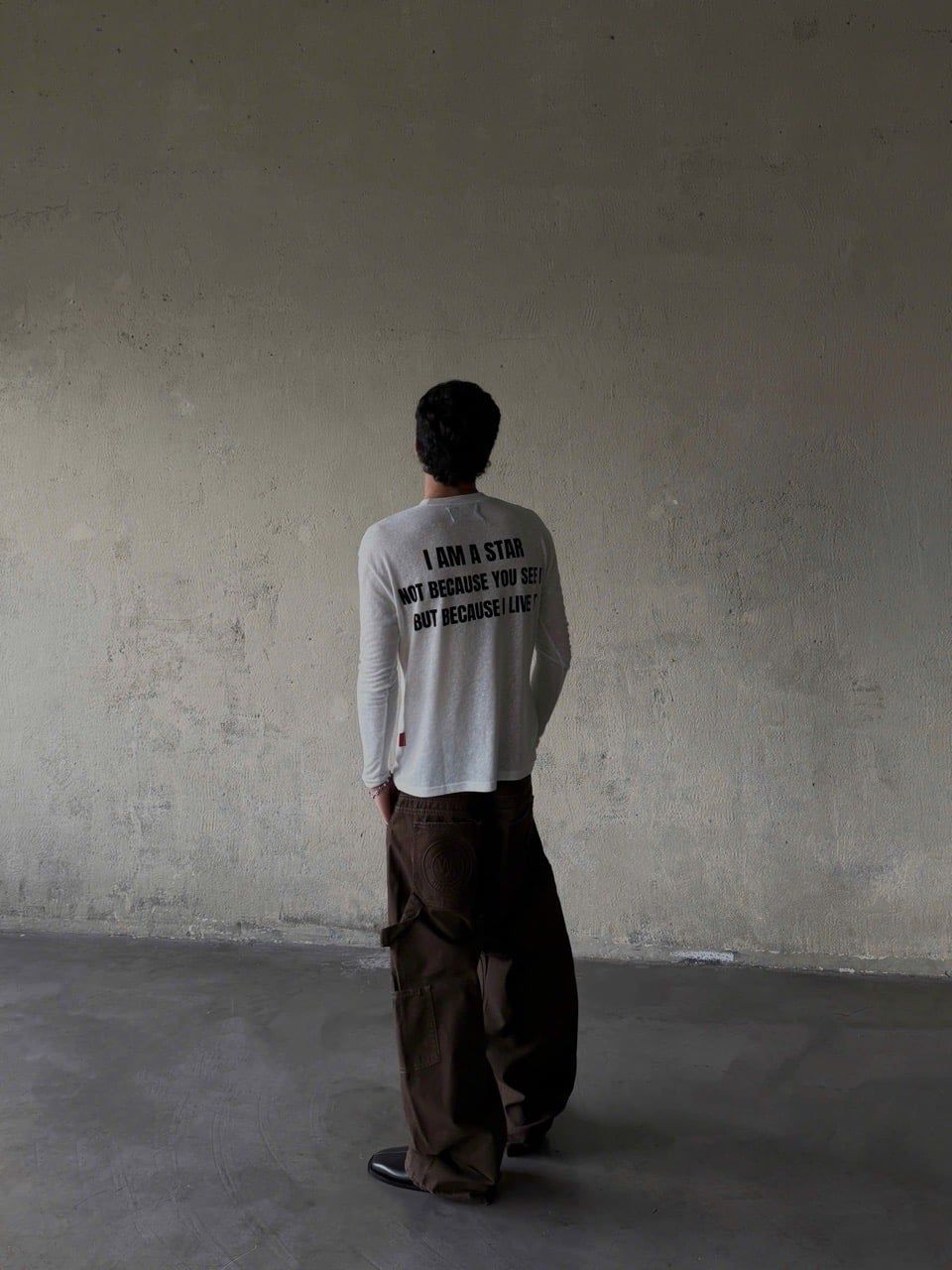Áo tay dài "WHENEVER" STAR MANIFESTO LONGSLEEVES/ WHITE