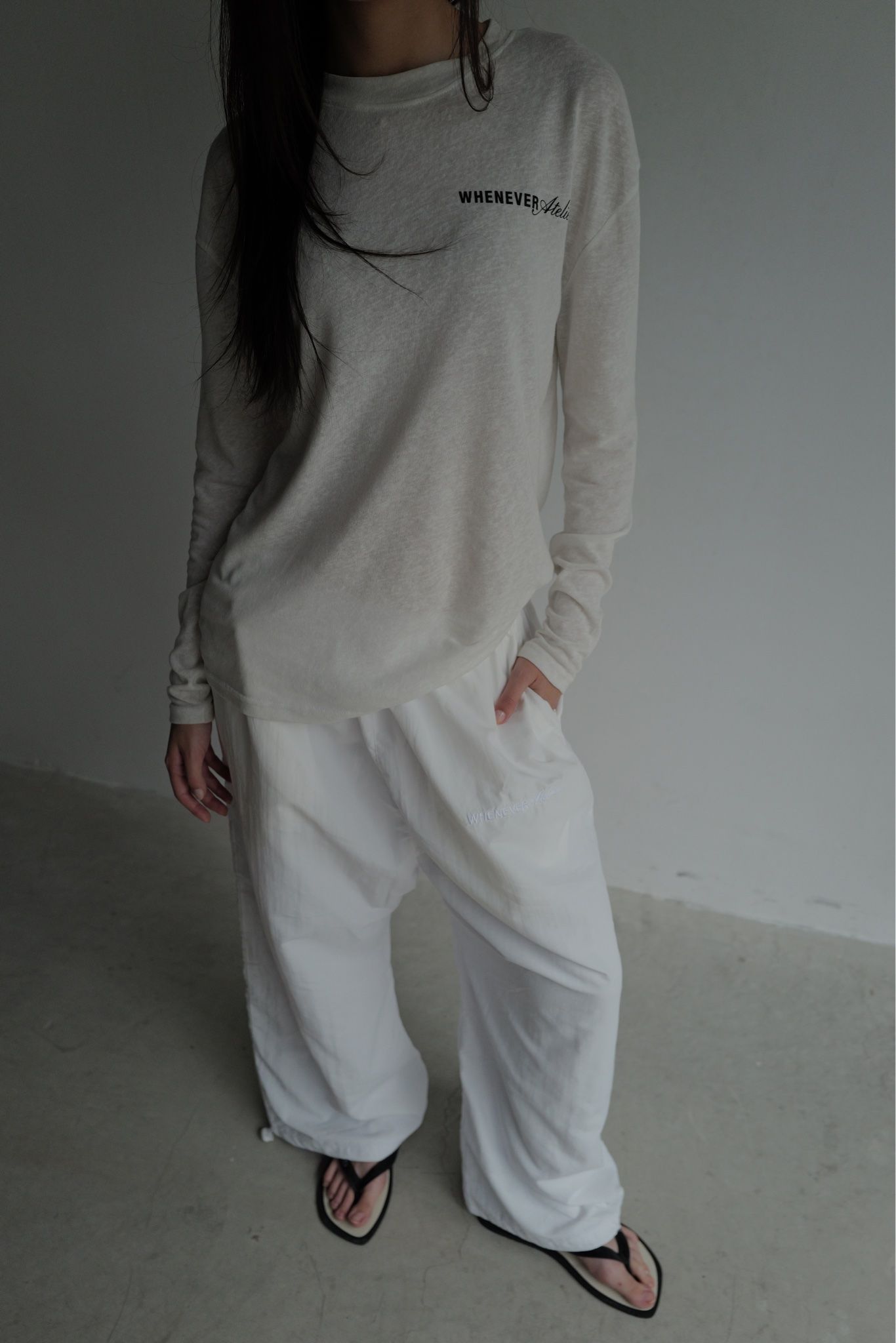 Áo tay dài "WHENEVER" STAR MANIFESTO LONGSLEEVES/ WHITE
