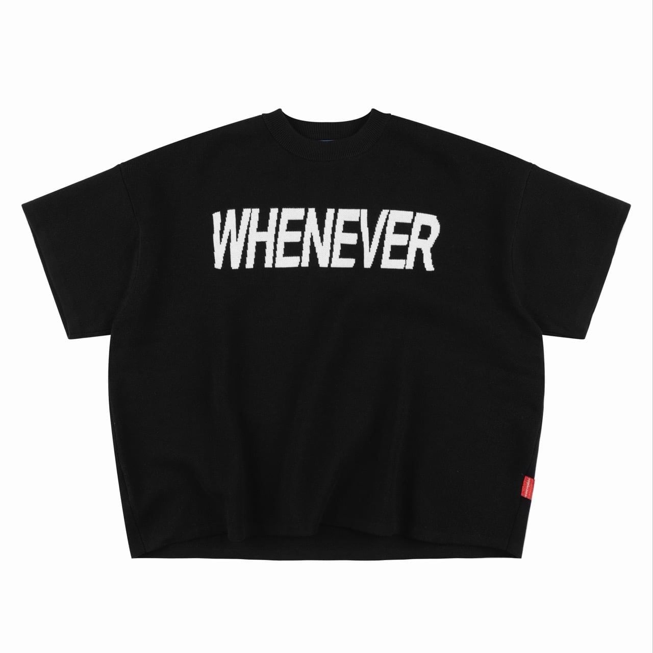 ÁO DỆT LEN “ WHENEVER “ SIGNATURE KNIT T - SHIRT / BLACK