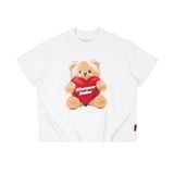 “WHENEVER” BEAR T-SHIRT / WHITE