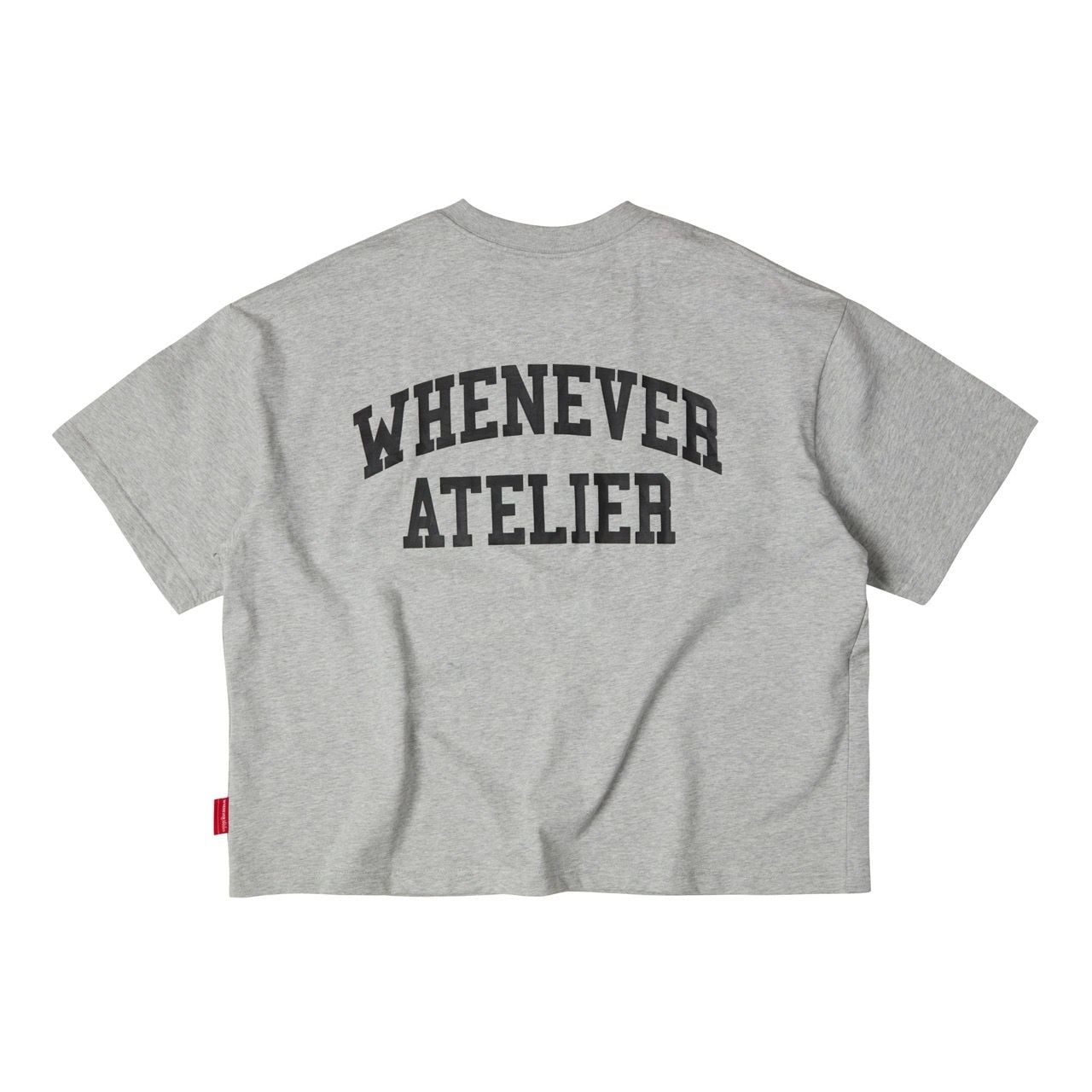 “WHENEVER” NY BASIC T-SHIRT / GREY BLACK