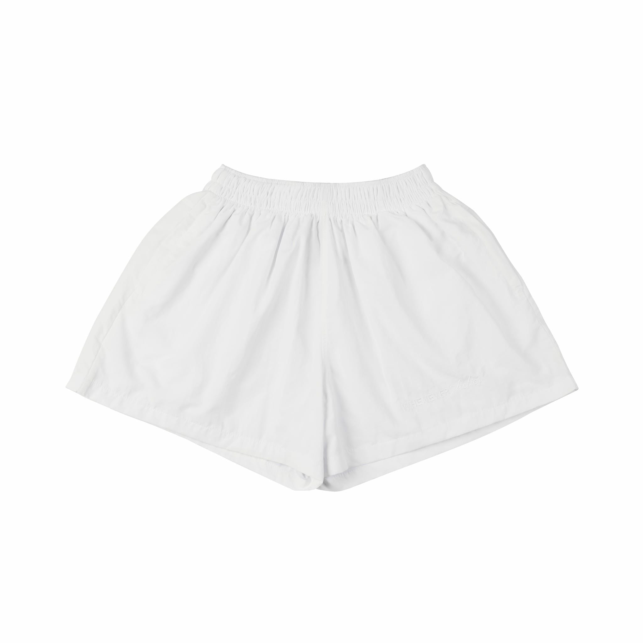 QUẦN ''WHENEVER'' LOGO BASIC SHORTS/ WHITE