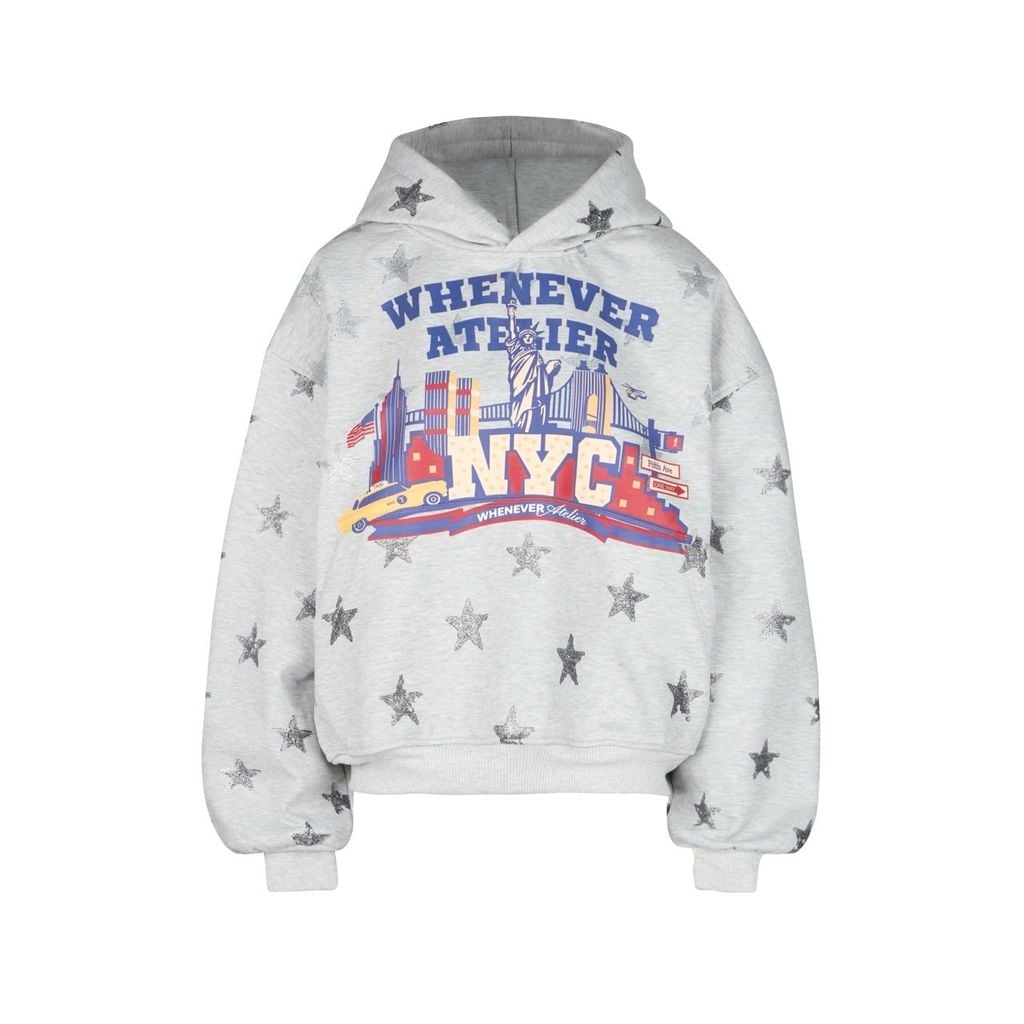 “WHENEVER” STAR BOY HOODIE / PREMIUM GREY
