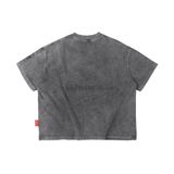 “WHENEVER” WASHED T-SHIRT / GREY