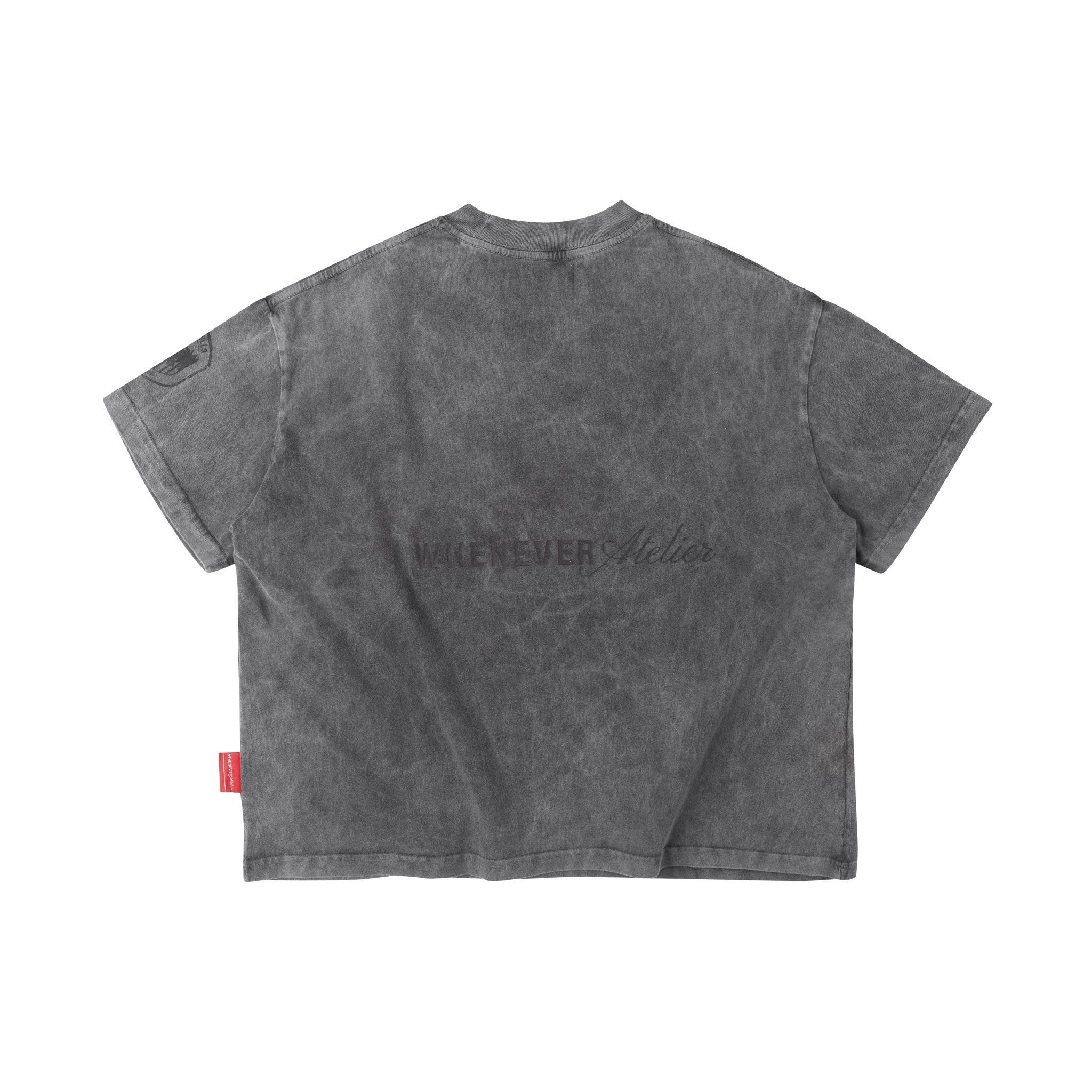 “WHENEVER” WASHED T-SHIRT / GREY