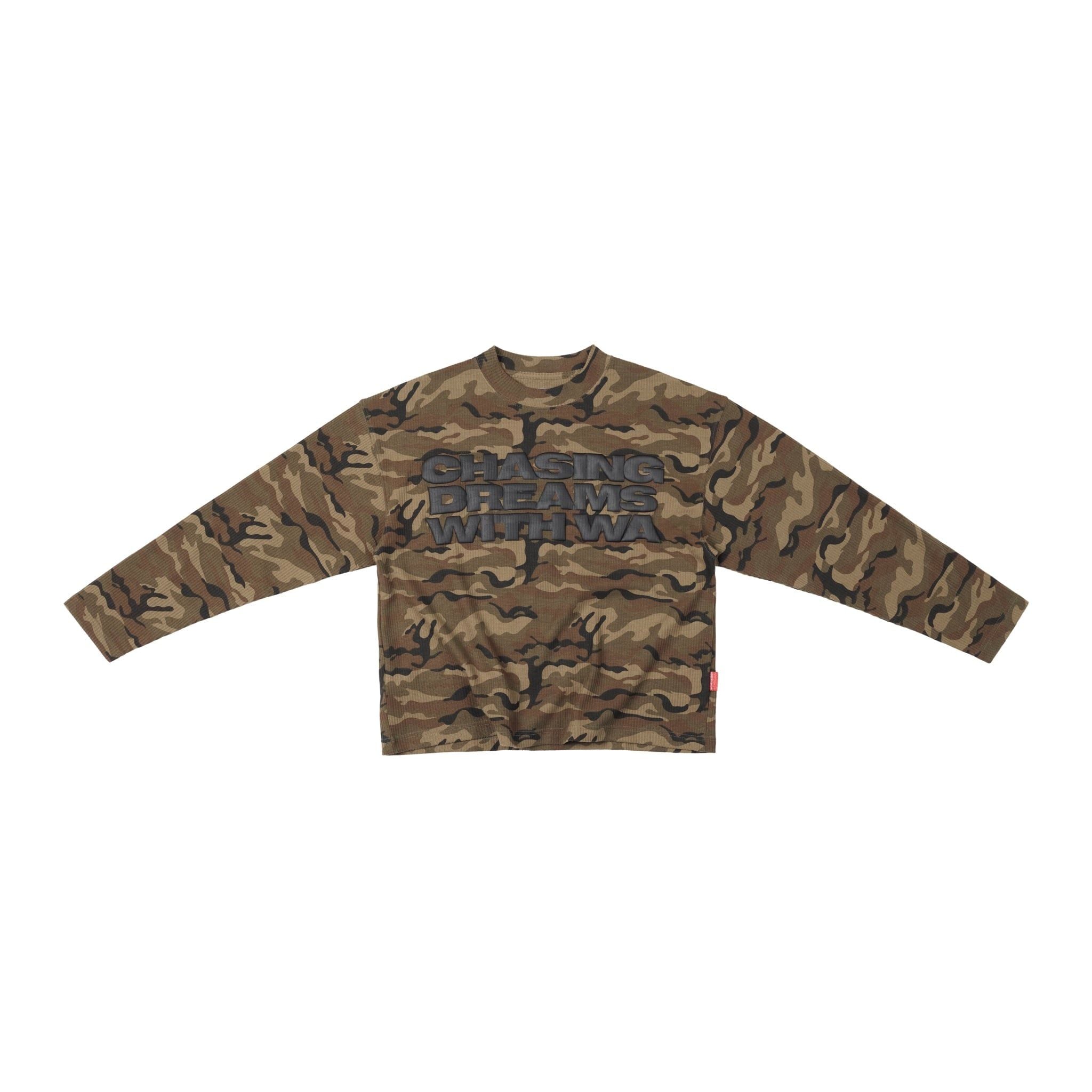 ÁO TAY DÀI “WHENEVER” WAFFLE CAMO LONG SLEEVES / MOSS GREEN