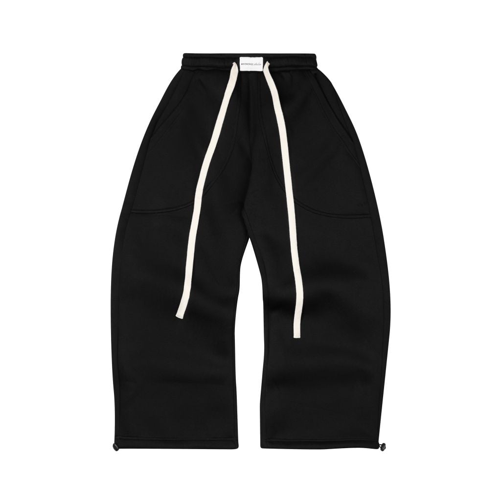“WHENEVER” ATELIER ORIGIN SWEATPANTS / BLACK