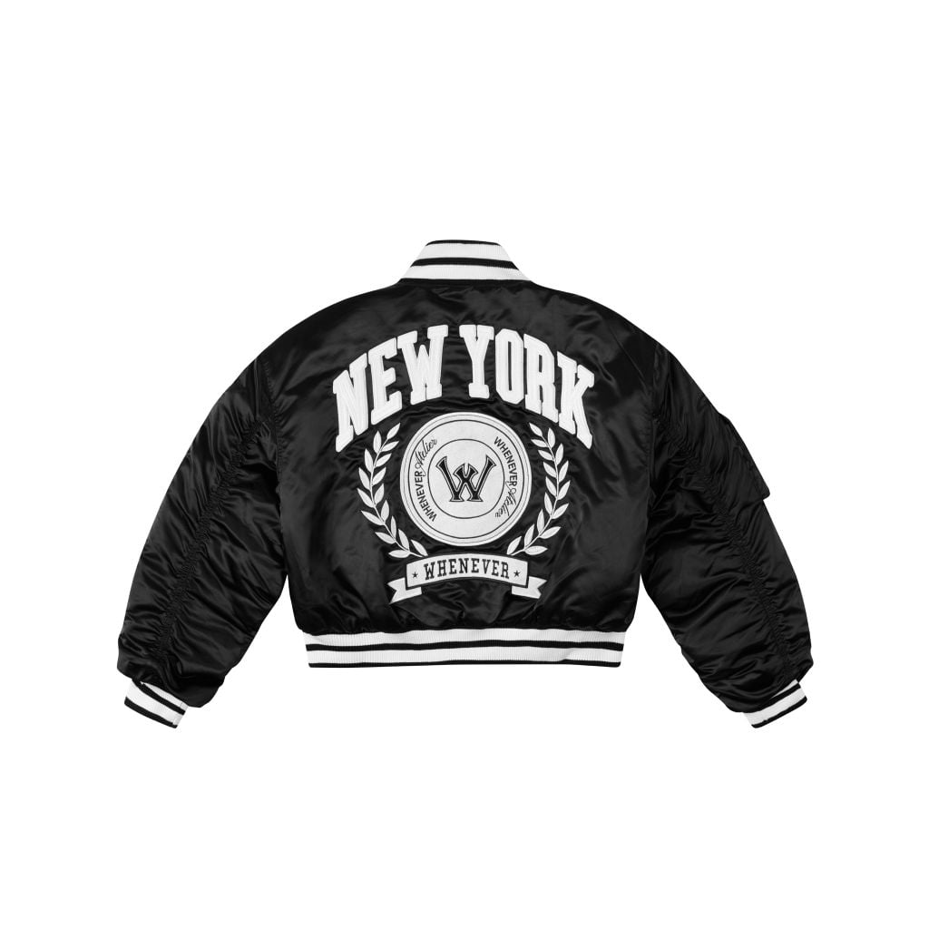 “WHENEVER” NEW YORK BOMBER / BLACK