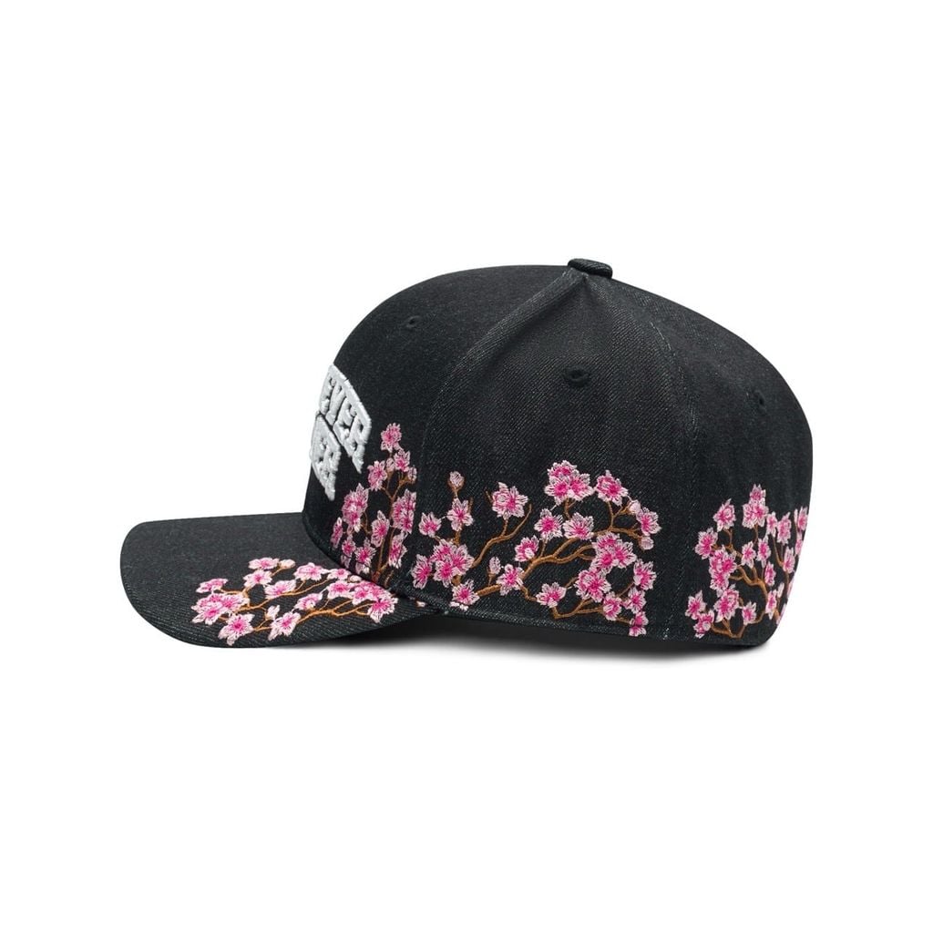 “WHENEVER” SAKURA FITTED CAP / BLUE