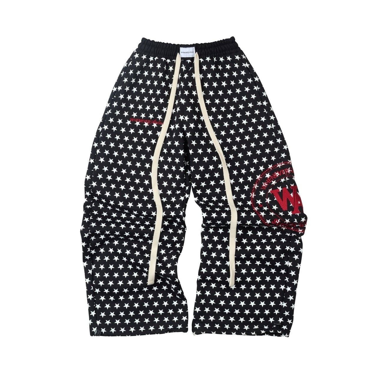 “WHENEVER” SUPER STAR SWEATPANTS / BLACK