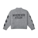 “WHENEVER” STAR CARDIGAN / GREY