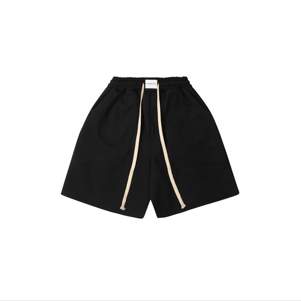 “WHENEVER” BAGGY SWEATSHORTS VER2 / BLACK