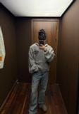 ÁO HOODIE DỆT LEN CÓ MŨ KÉO KHÓA "WHENEVER" GRAND WAFFLE ZIP HOODIE/ GREY