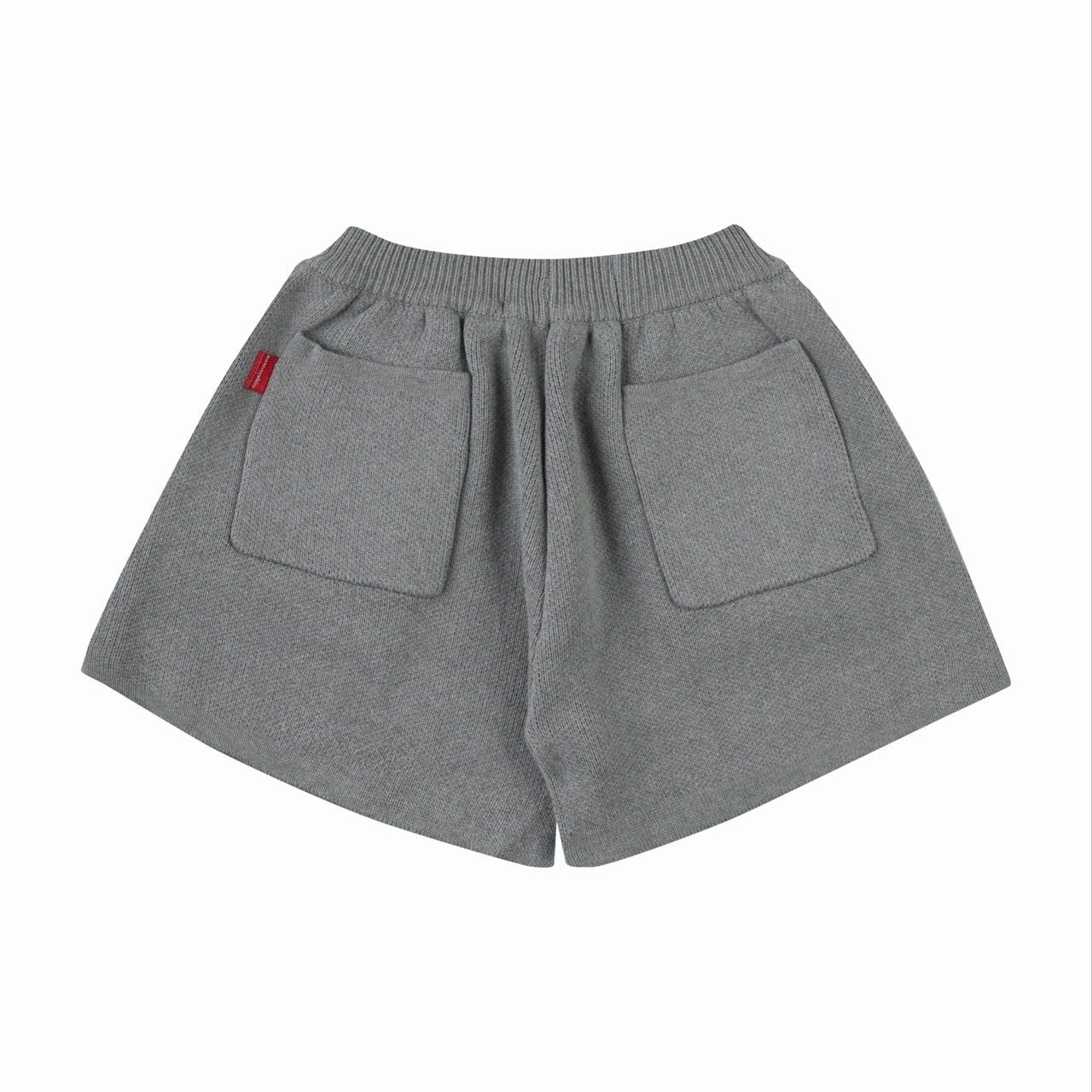 QUẦN DỆT KIM "WHENEVER" BASIC LOGO KNIT SHORTS / GREY