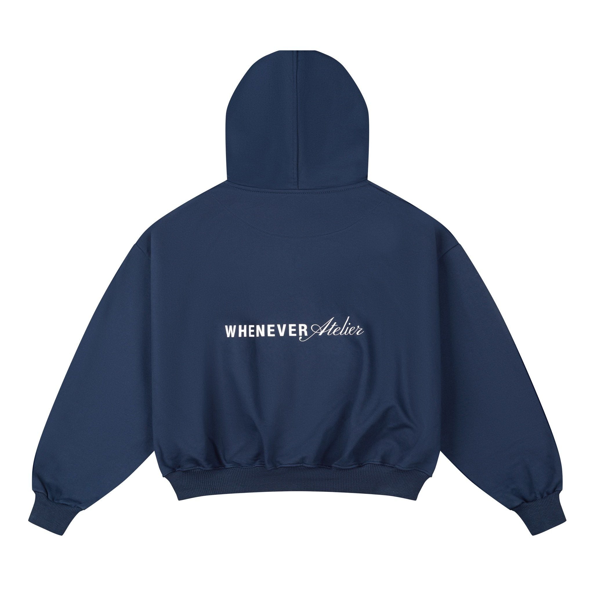 “WHENEVER” BEAR HOODIE ZIP / NAVY