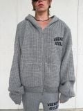 ÁO HOODIE DỆT LEN CÓ MŨ KÉO KHÓA "WHENEVER" GRAND WAFFLE ZIP HOODIE/ GREY