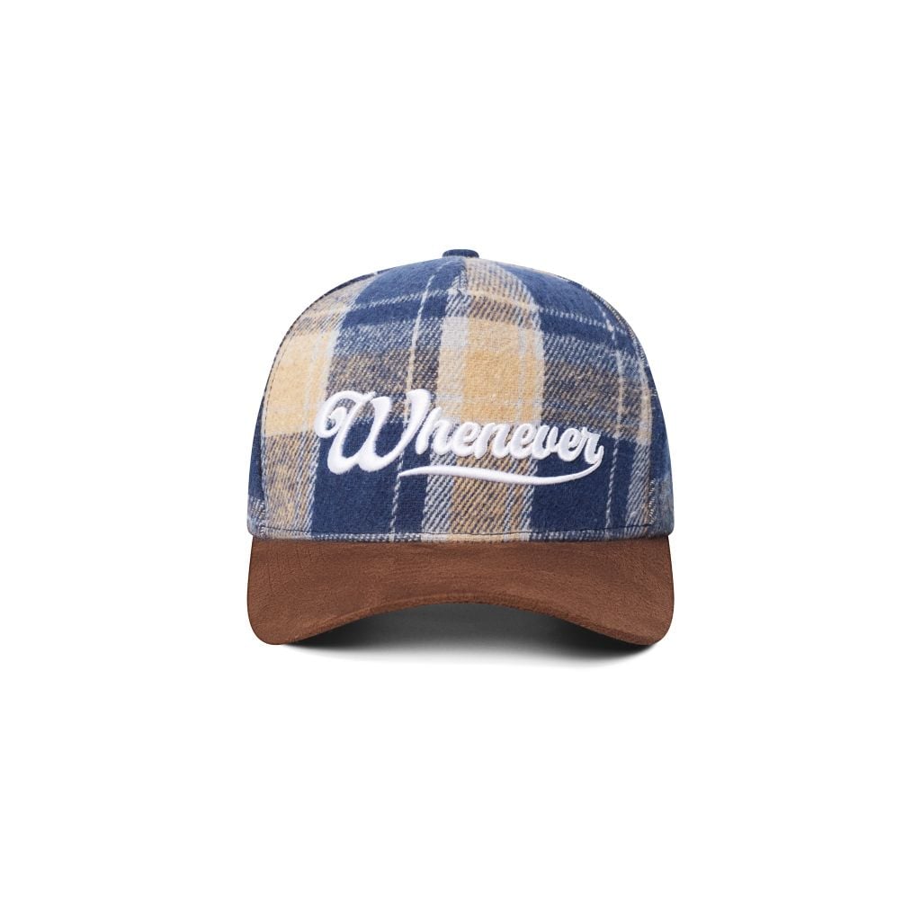 “WHENEVER” PLAID SURDECAP / NAVY