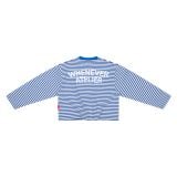 “WHENEVER” STRIPED LONG SLEEVE T-SHIRT VER2 / BLUE