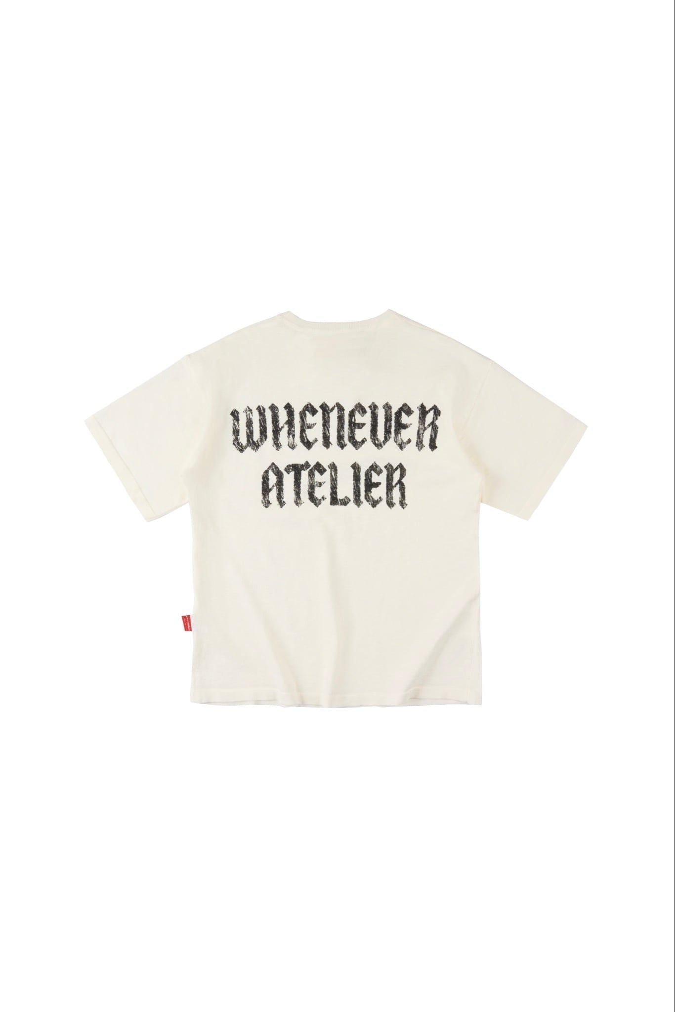 ÁO DỆT LEN "WHENEVER" DISTRESSED LOGO T-SHIRT/ WHITE