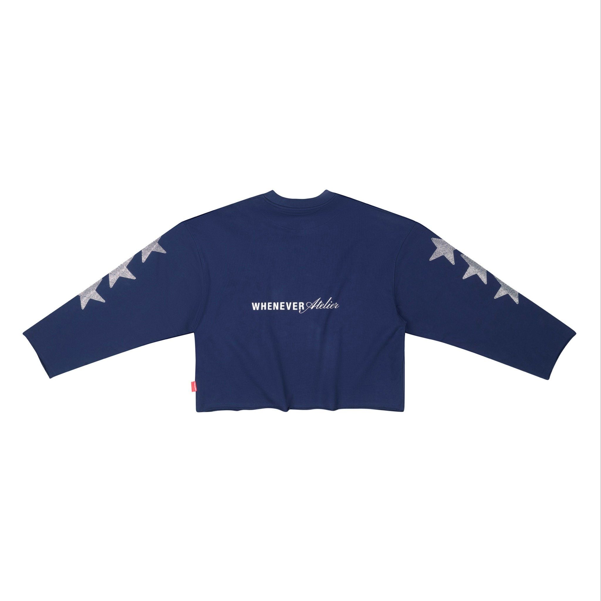 “WHENEVER” SUPER STAR LONGSLEEVE T-SHIRT / NAVY
