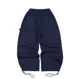 “WHENEVER” BASIC LOGO KNIT PANTS / NAVY