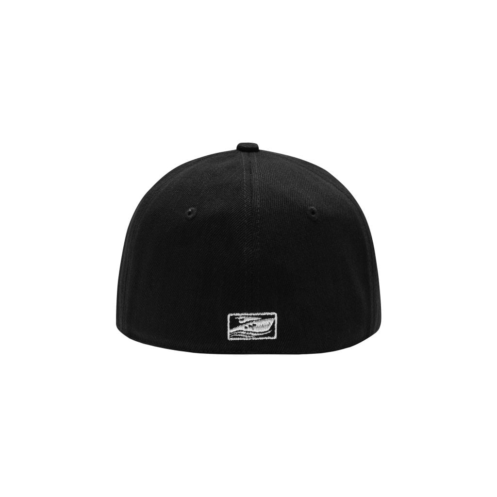 “WHENEVER” LOGO BASIC FITTED CAP / BLACK