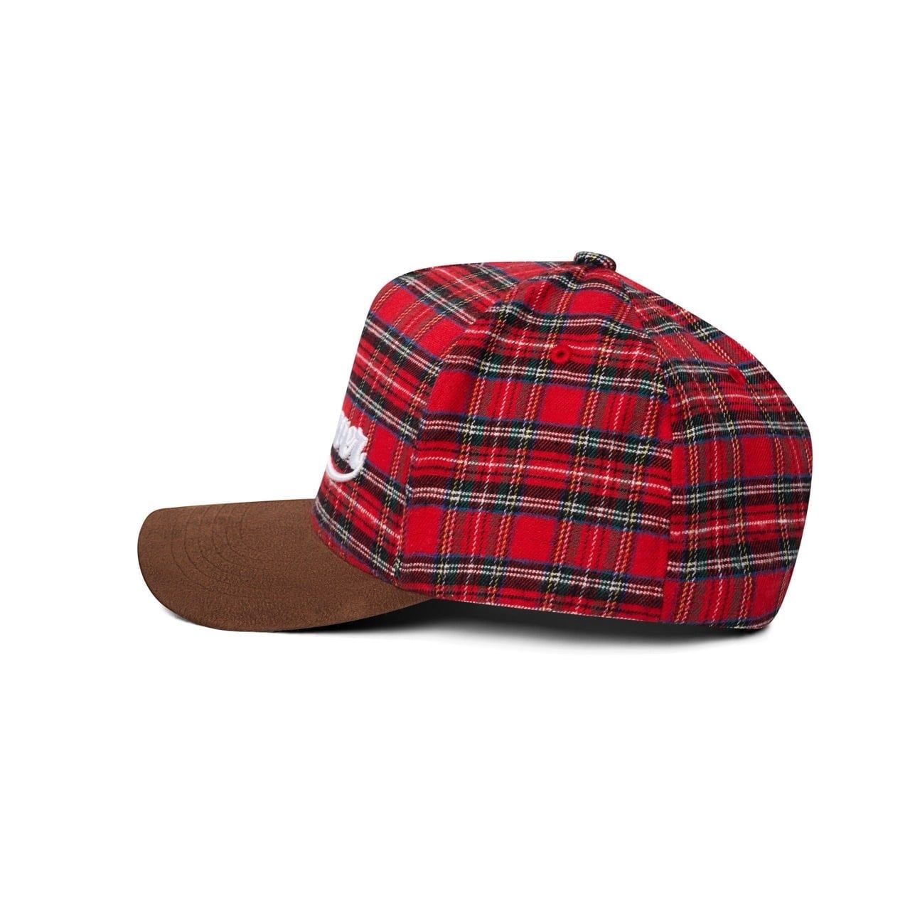 “WHENEVER” PLAID SURDECAP / SCARLET
