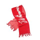"WHENEVER" LOGO SCARF / RED