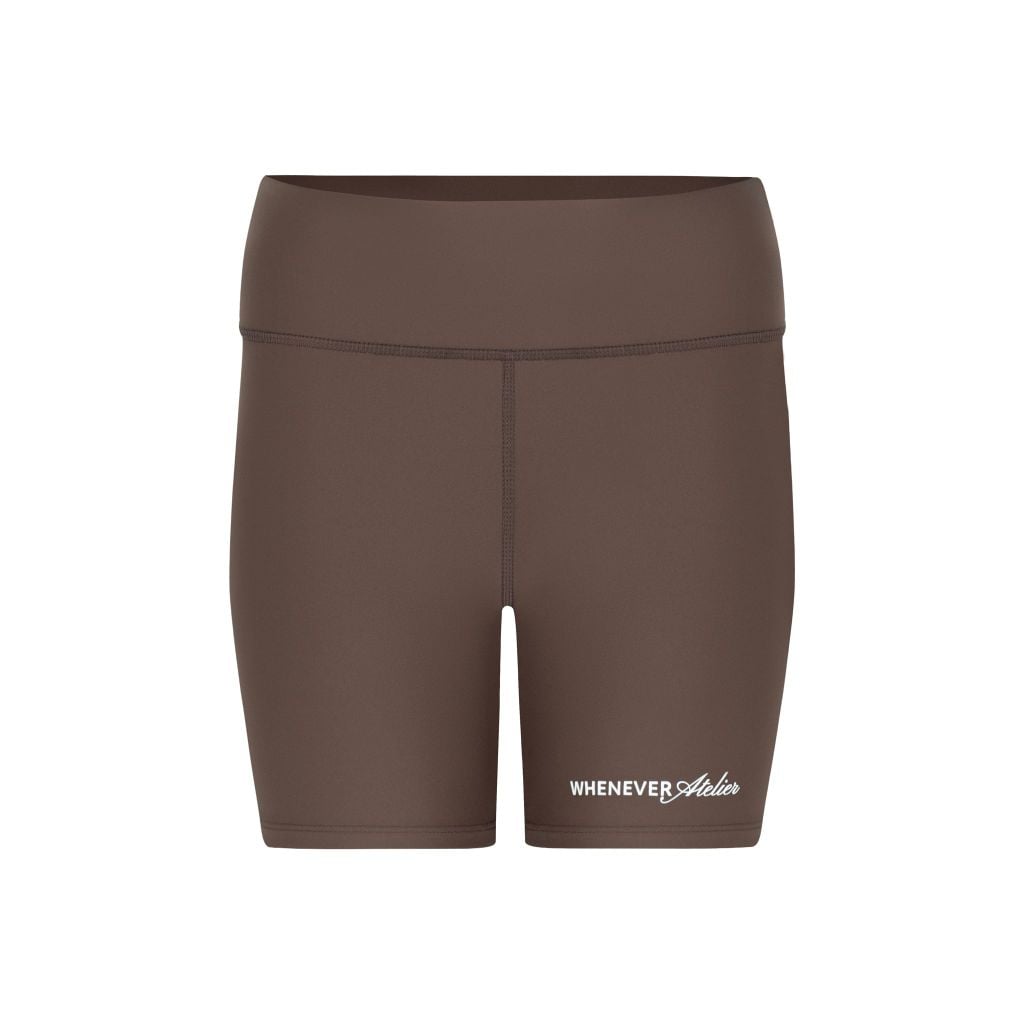 "WHENEVER" BASIC SPORTS SHORTS / CHOCO
