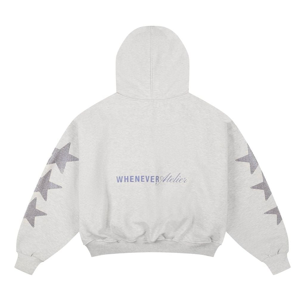 “WHENEVER” SUPER STAR HOODIE ZIP / PREMIUM GREY